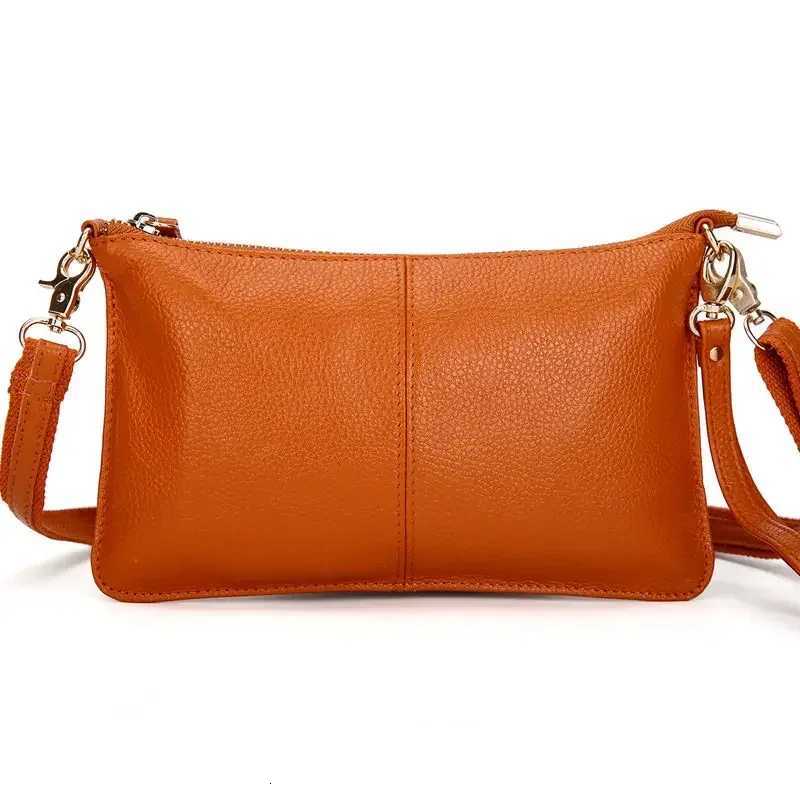 Women Genuine Leather Day Clutches Candy Color Shoulder Bag Womens Fashion Crossbody Bags Small ladies hand bags Clutch bolsos Y250819