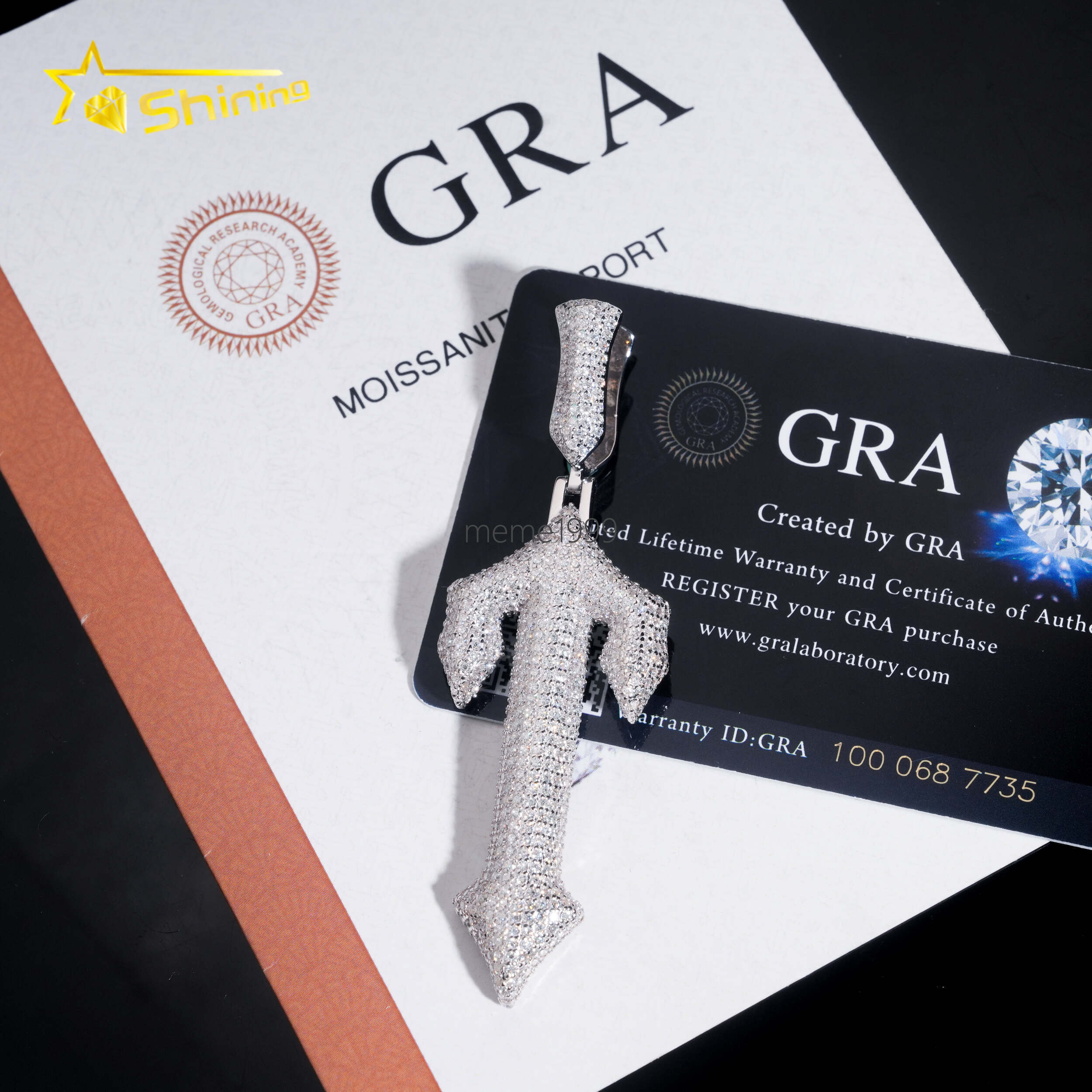 New Design Stocks 925 Sterling Silver Gold Plating Hip Hop Jewelry VVS Diamond Necklace Iced Out Moissanite Cross Pendant