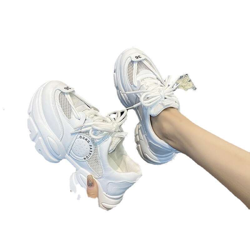 2023 Summer New Women's Breathable Mesh Dad Fashion Versatile Casual Sports Platform Thick Sole Trendy Shoes