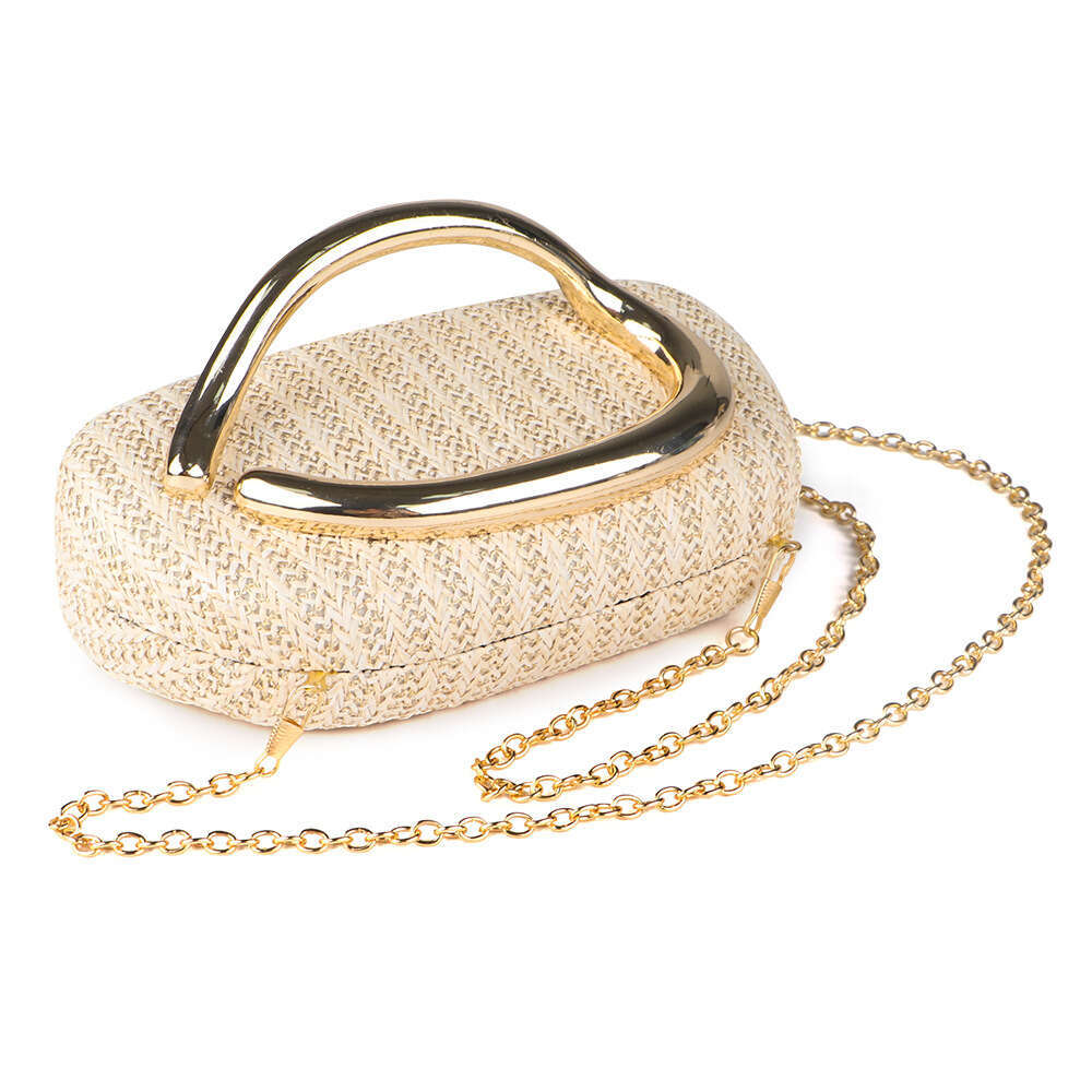 New 2025 Designer Hot-Selling Bags Metal Handle Chain Box Crossbody Shoulder Clutch Party Bag