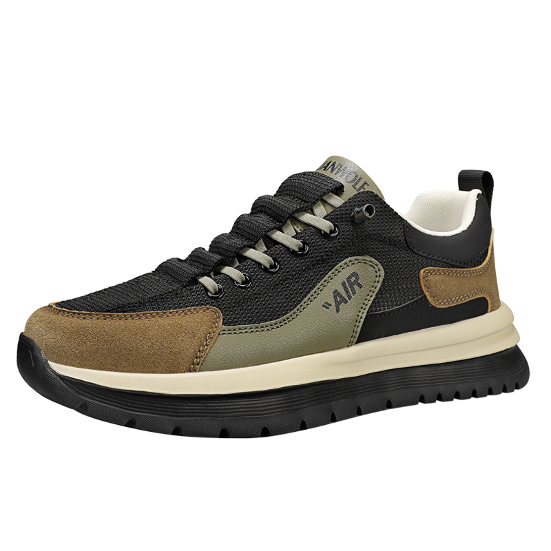 Men's casual shoes versatile British style Forrest Gump sports shoes summer mesh breathable hollow out dad shoes