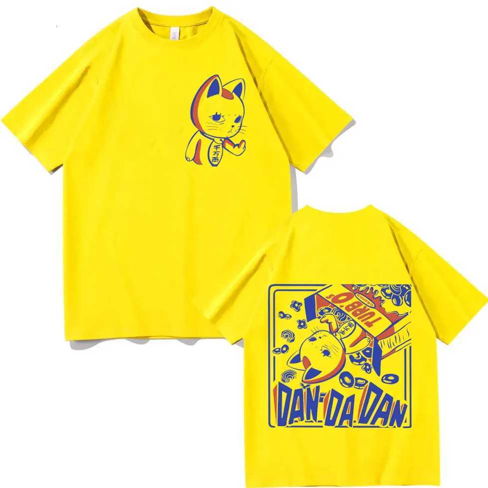 Japan Anime Dandadan Turbo Granny Cat Graphic T Shirt Fashion Cartoon Oversized T-shirt Men Women Vintage Casual Cotton T-shirts Y250819