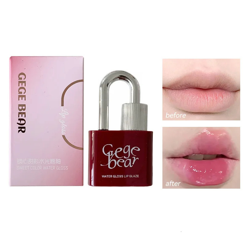 Gege Bear Lockheart Sweet Color WaterGloss Lip GlossVibrant Colors Easy to Apply with NonLongLasting Hydration 250809