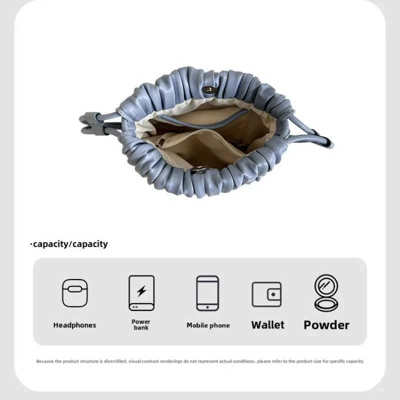 Summer New Arrive Fashion Crossbody Bags Womens PU Single Mini Shoulder bag Versatile Pleated Casual Small Square Bag Y250819