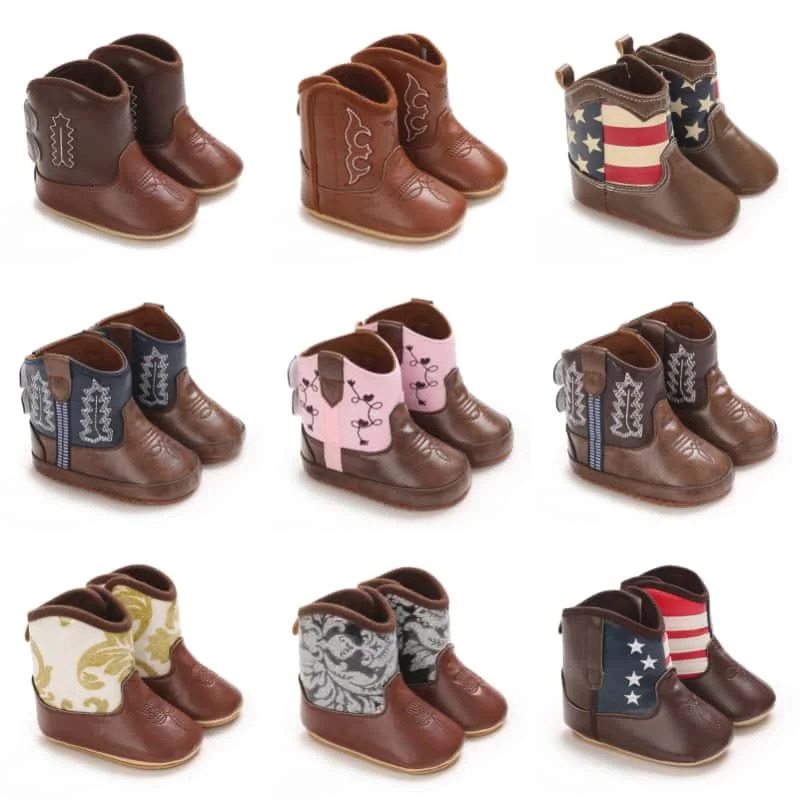 Baby Cowboy Boots Western Style | Soft soled First Walking Shoes for borns and Preschoolers 250819