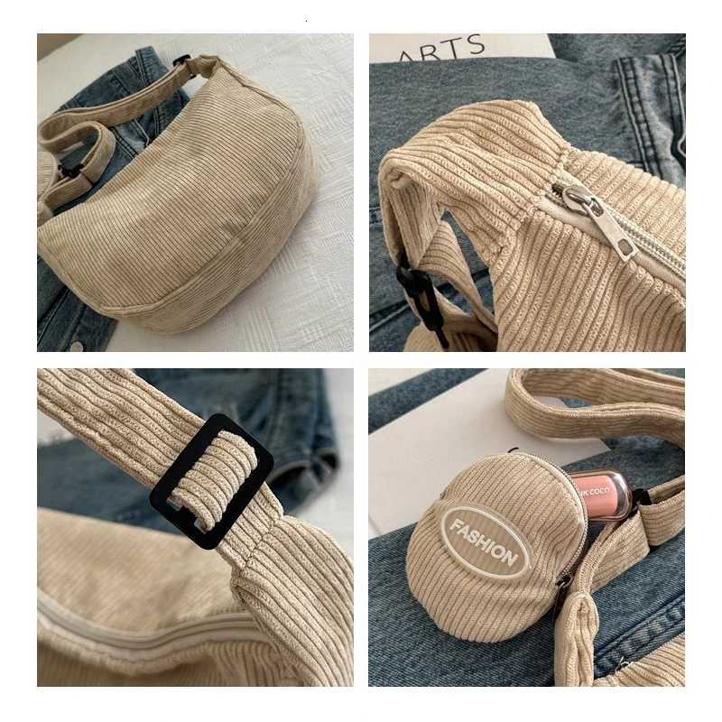 Simple and Spacious 2025 New Mother-and-son Bag Korean Version Single Shoulder Bag Crossbody Plush Fabric Two-piece Set Y250819