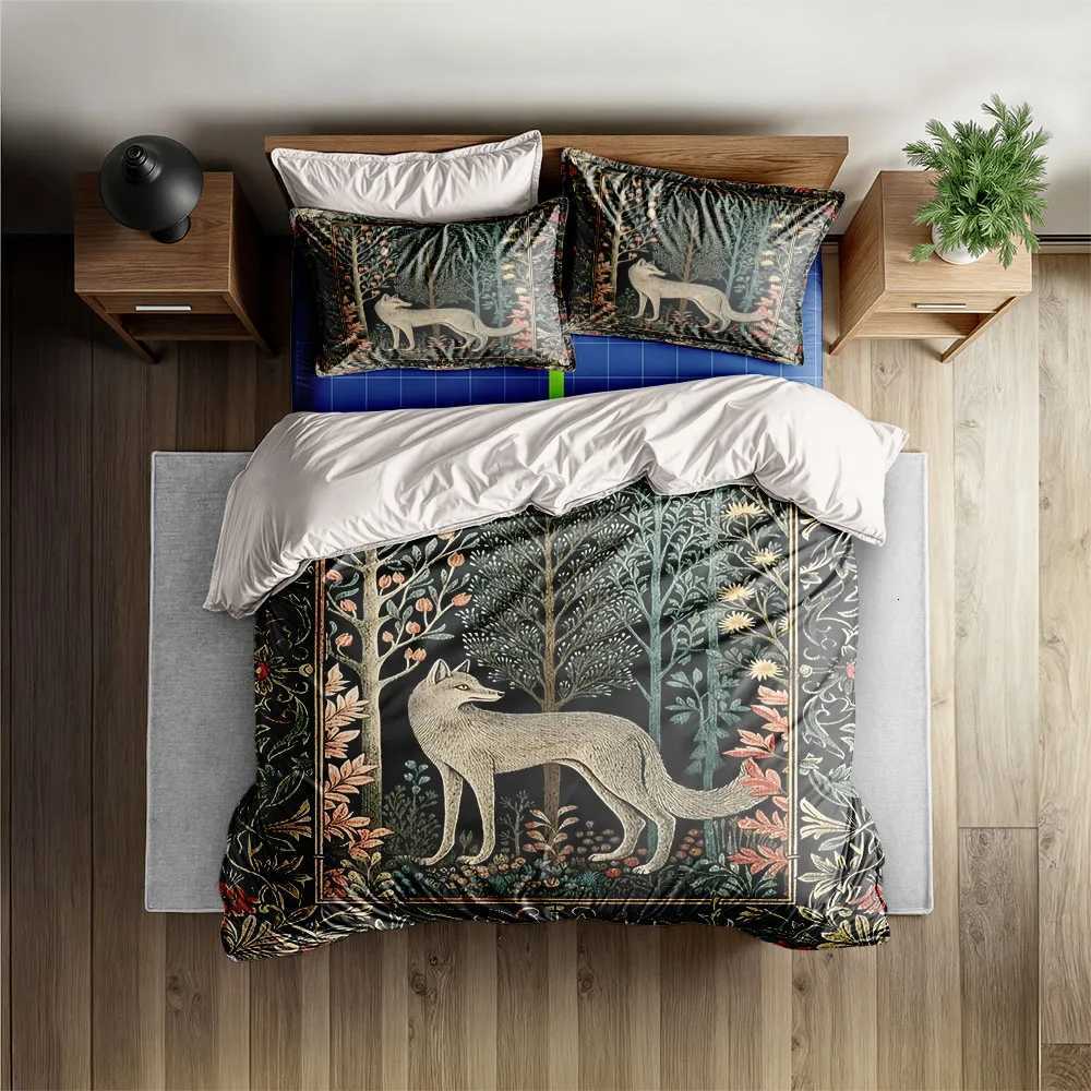 Swedish Dala Horses Duvet Cover Set EU Single Double King US Twin Full Queen Size Bed Linen Set Y250819