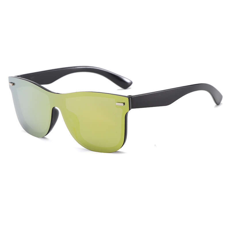 Designer Classic Men's Fashion One-piece Cross-lens Glasses Colorful Lenses New Trendy Sunglasses for Women