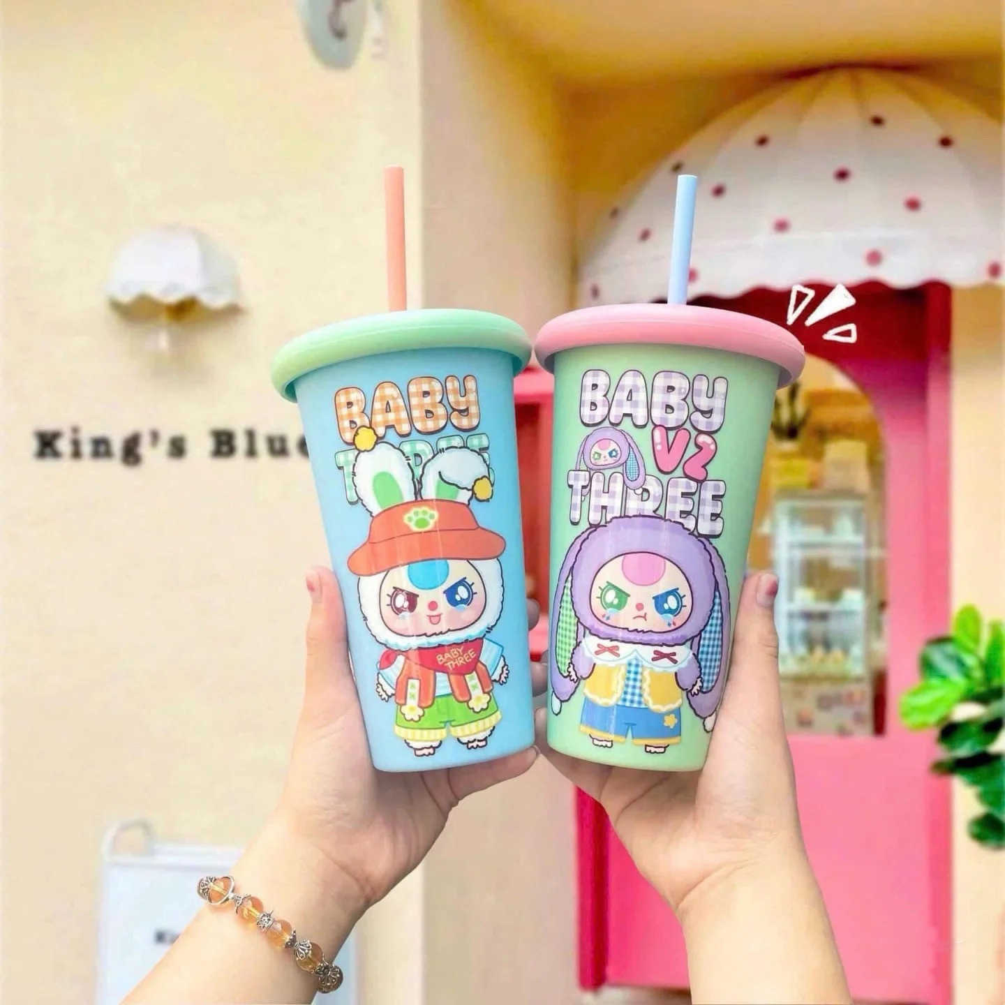 Surprise toy macaron blind box cup decoration gift doll three-year-old blind box plastic cup straw cup stainless steel insulated and heat-retaining cu