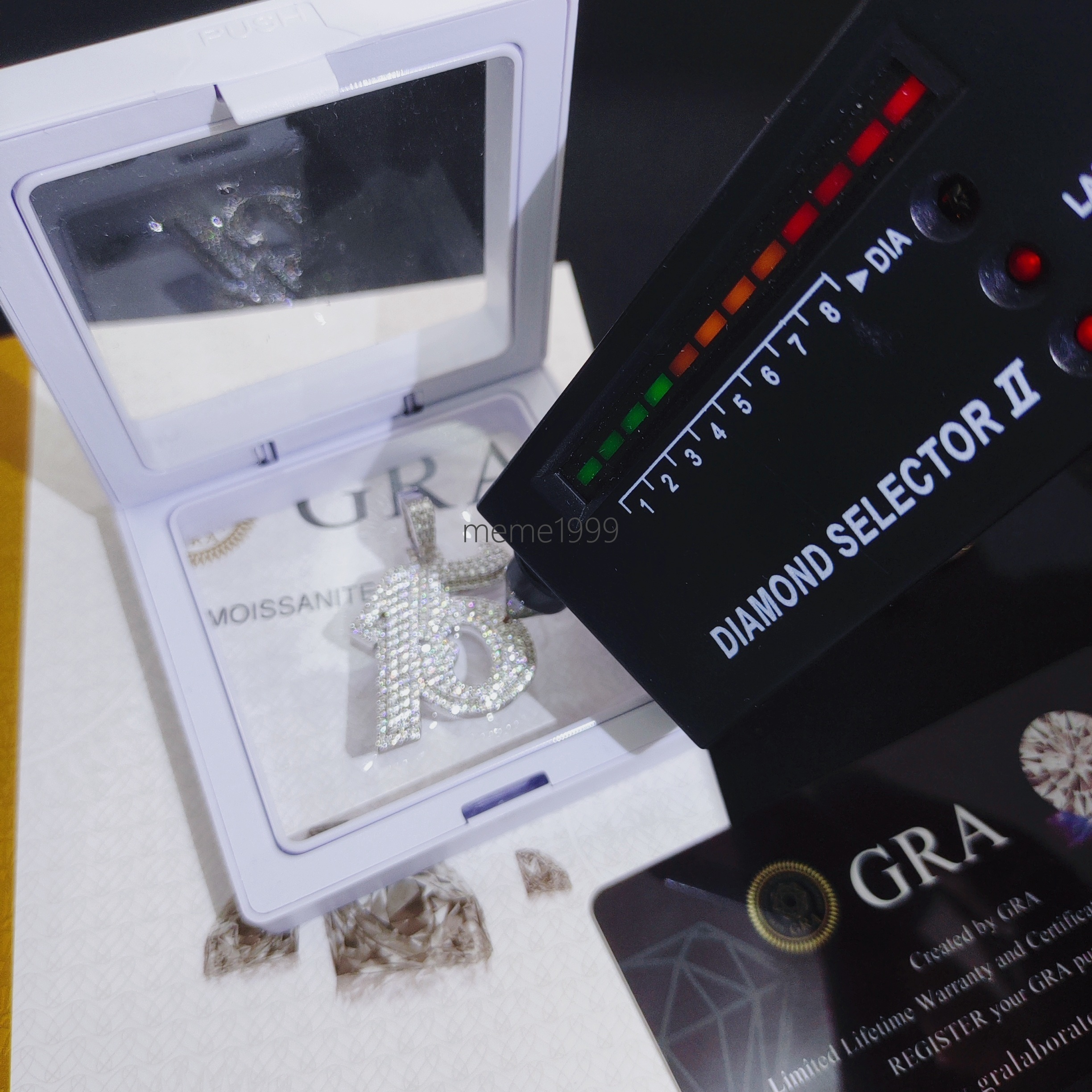 Iced Out Custom 14k Yellow Gold Number Pendants Fashion Hip Hop Jewelry Vvs Moissanite Diamond Letter Pendants for Men