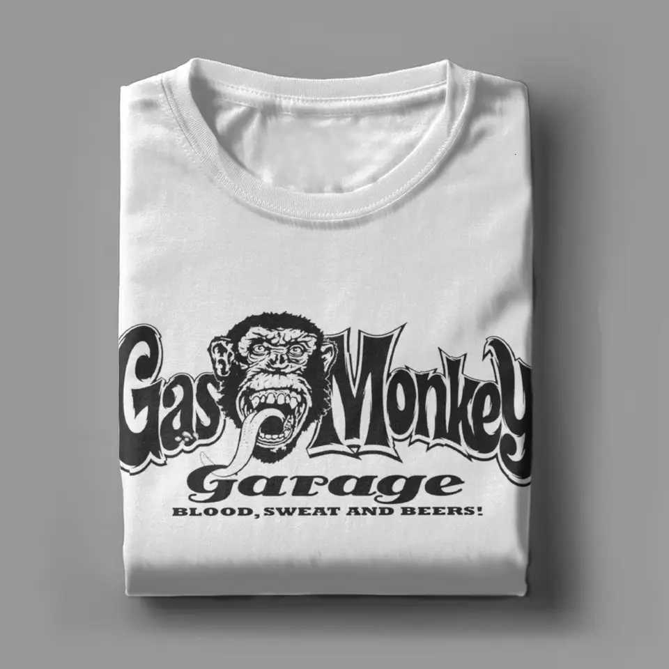 Vintage Gas Monkeys Garage T-Shirt Men Women O Neck 100% Cotton T Shirts Blood Sweat And Beers Short Sleeve Tees Gift Tops Y250819