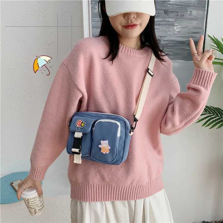 Fashion Canvas Crossbody Bags for Women 2023 Small Shoulder Messenger Bag Students Cotton Cloth Mini Female Handbags Purse Flap Y250819