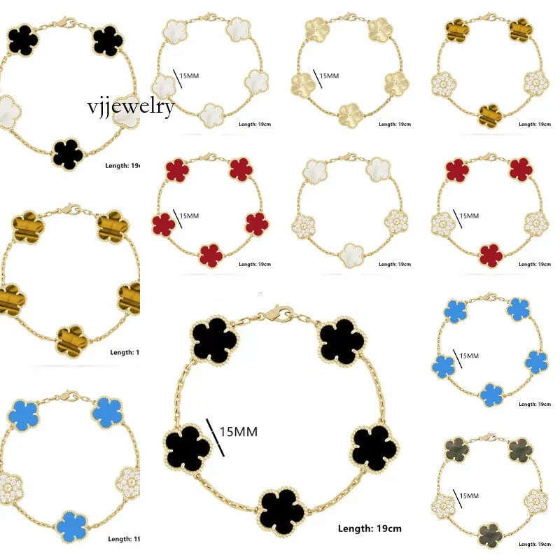 Luxury Clover 15mm pattern woman designer jewelry Bracelet Stainless Steel 18k Gold Plated bracelets jewelry bracelet sier bracelet Holiday birthday Gift