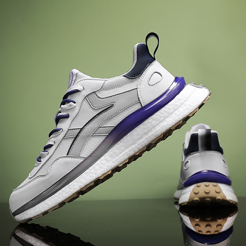 Light luxury men's shoes for spring and autumn 2024 new trend versatile popcorn lightweight sports leisure running shoes for men and women