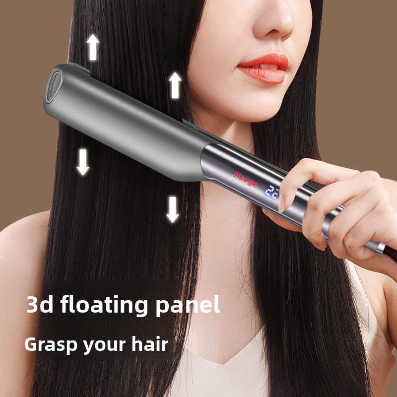 Professional Hair Salon Flat Iron Long-Lasting Styling No Damage Wide Plate Straightening And Curling Two-In-One