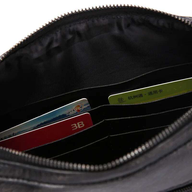 Embroidery Bee Fashion Multifunction Clutch Men Shoulder Crossbody Messenger Bag Man Handbag