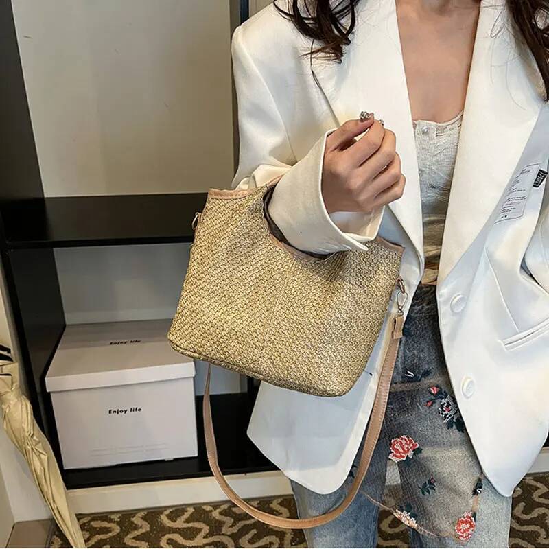 Autumn New Women s Crossbody Bag Fashion Straw Handbag Women s Shoulder Bag Commuting Leisure Travel Crossbody Bag Autumn New Designer Bag