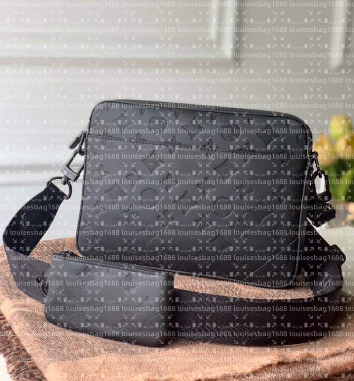 Men Casual desigenr bag Trio messenger bag men Duo shoulder bag mens Outdoor Crossbody Shoulder Bags Genuine Leather Purse Pouch wallet man handbags