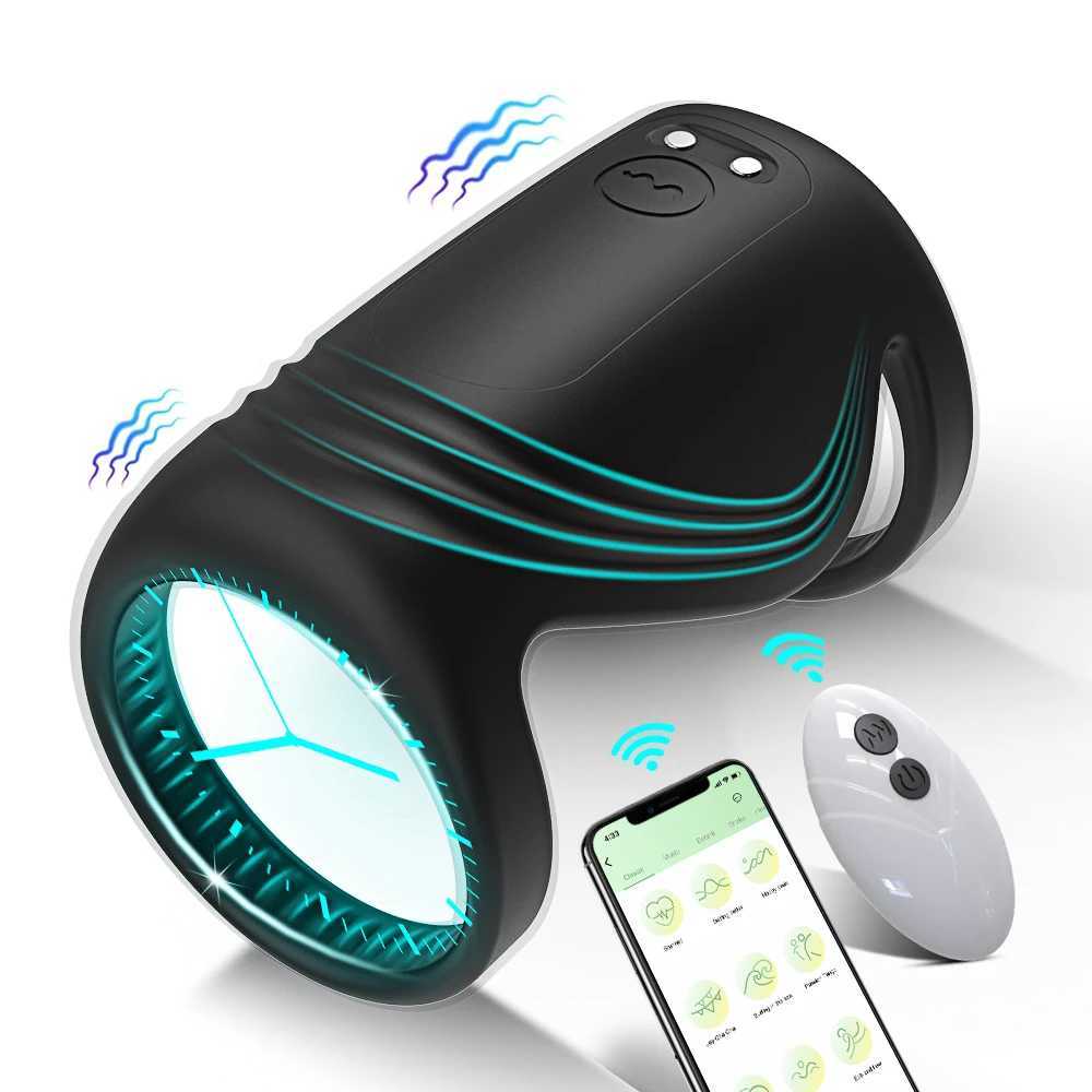 Wireless Remote Control Penis Vibrator for Men Penis Delay Trainer 9 Vibrating Mode Cock Ring Sleeve Massager Sex Toys for Male gbamboo_1987