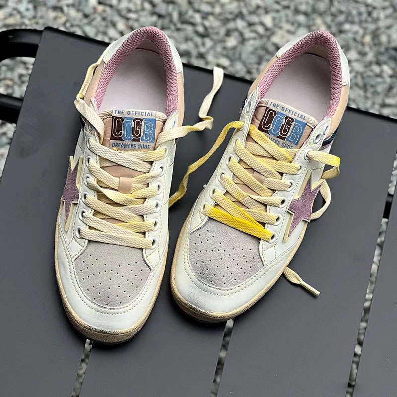 2025 Spring New Color Block Vintage Dirty Sneakers for Women with Hidden Wedge Casual Board Star Shoes