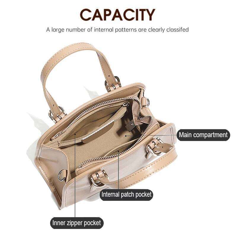 Designer Bags New Lady Solid Color Real Cowhide Leather Bowling Handbag Women Versatile Commuting Small Exquisite Portable Shoulder Bags Luxury Bag