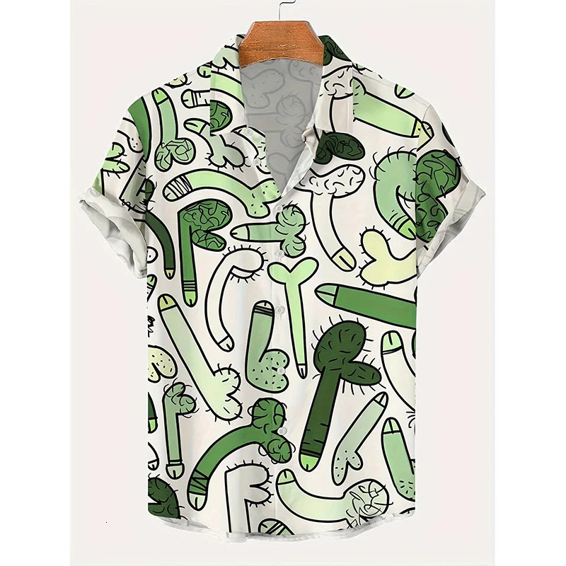 24 Summer Harajuku 3D Sexy Styles Printed Shirts Hentai Patterns Graphic Short Men Fashion Funny Cool Blouses 250808