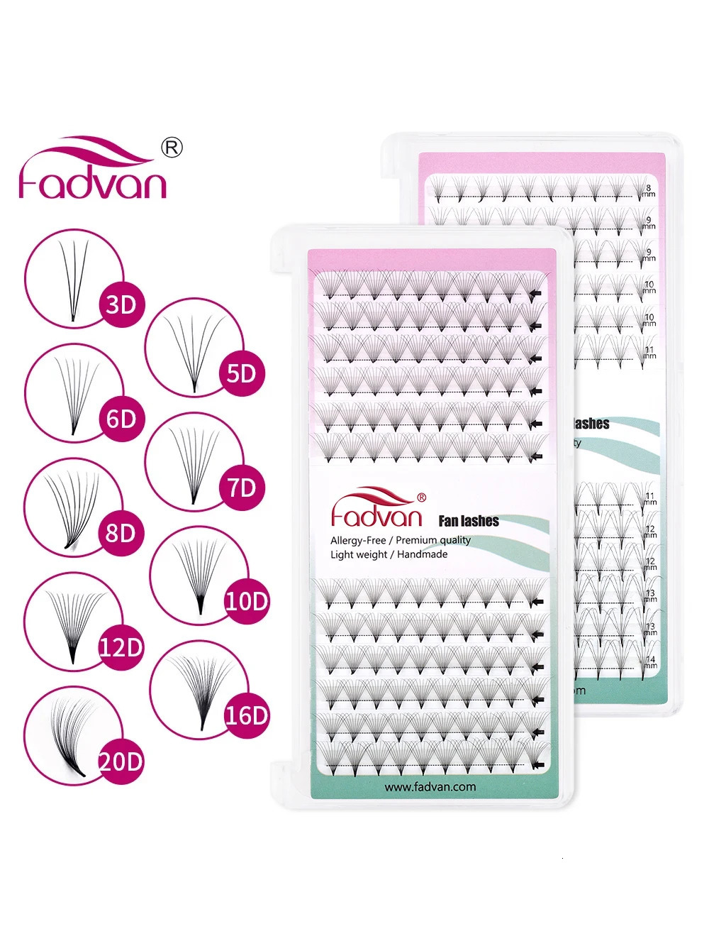 FADVAN Premade Fan 3D5D6D8D10D12D16D20D30D Eyelash s Natural Soft Russian Volume Lashes Individual Lash Extensi 250811