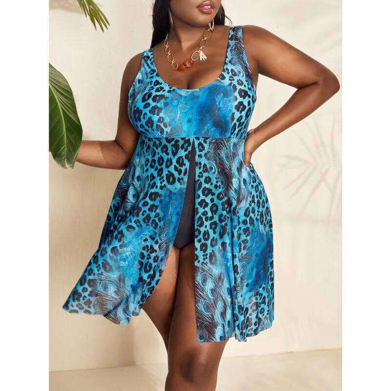 Sexy One Piece Swimsuit Women Mesh Bathing Suit 2025 Plus Size Swimdress Summer Flower Printed Swimwear Beach Wear Mujer XXXXL