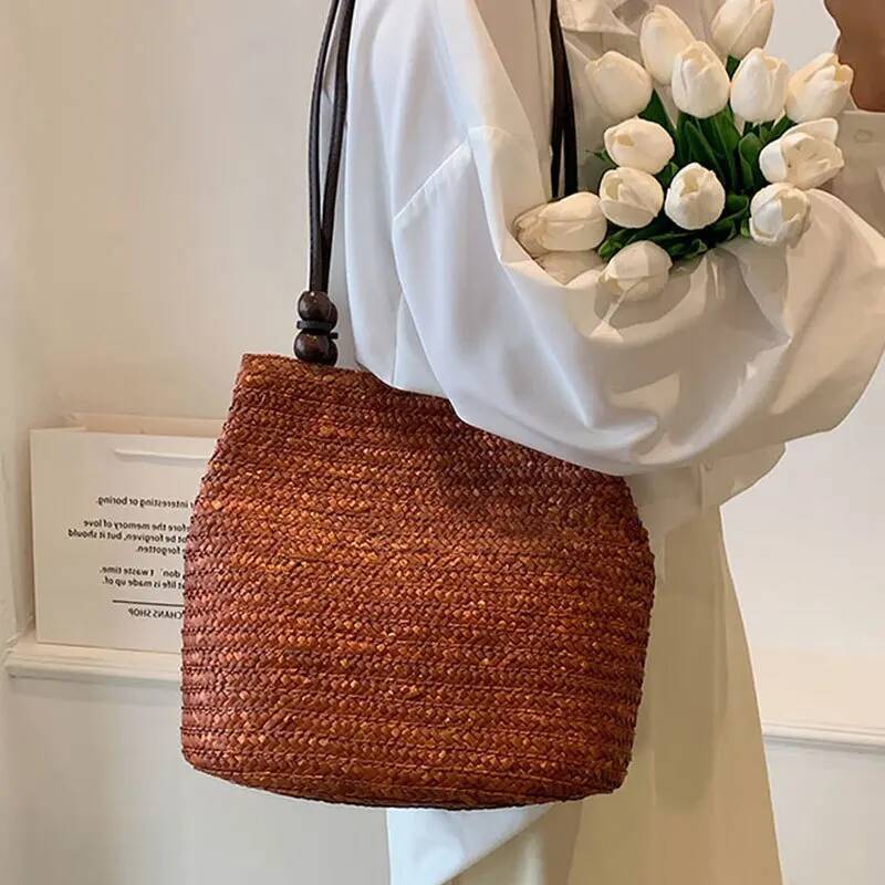 Autumn New Women s Crossbody Bag Casual Woven Shoulder Bag Women s Handbag Handmade Beach Bag Women s Travel Large Capacity Handbag Autumn New Designe