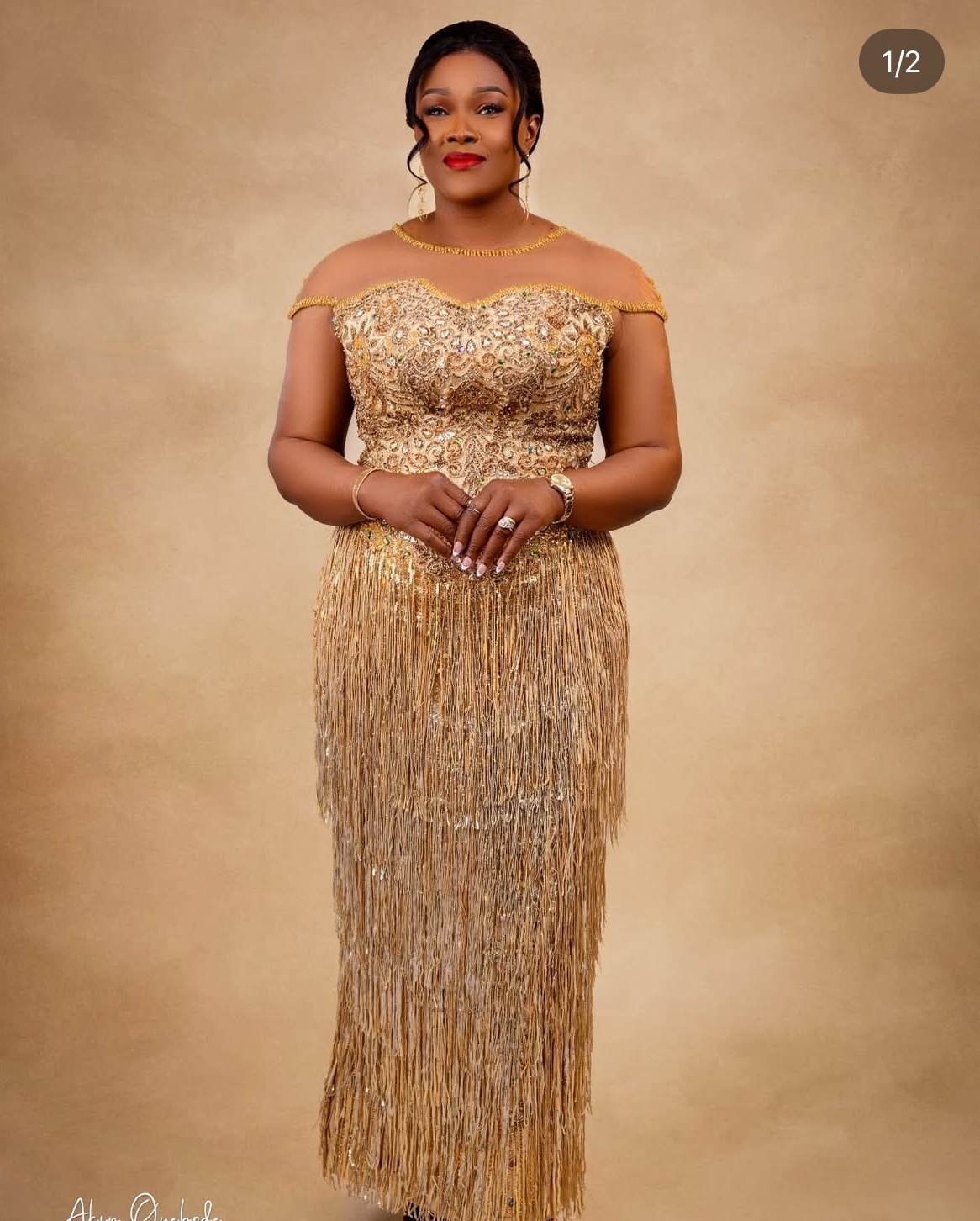 Gold Sheath Prom Dresses 2025 Beaded Crystals Tassels Sheer Neck Evening Formal Party Second Birthday Engagement Gowns Plus Size Dress For Special Occ