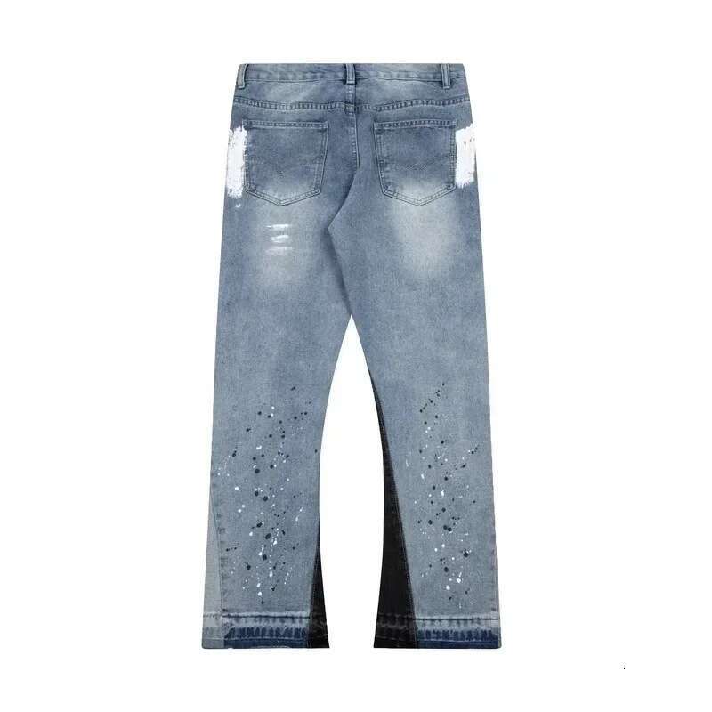 2025 New Patchwork High Street Fashion Jeans for Men and Women Y2K Hip-Hop Straight Long Pants