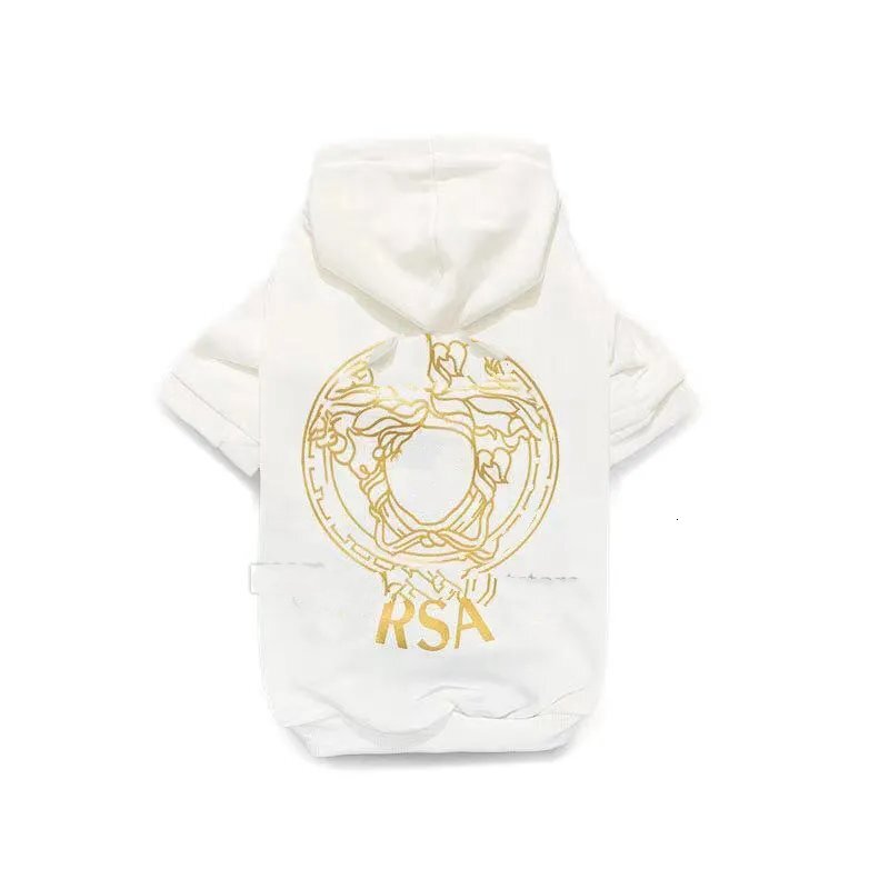 Designer Clothes Brand Apparel Soft Hoodie with Classic Letter,Winter Dog Sweaters Warm Sweatshirt Pet Pullover for Small Medium Dogs Black d4c