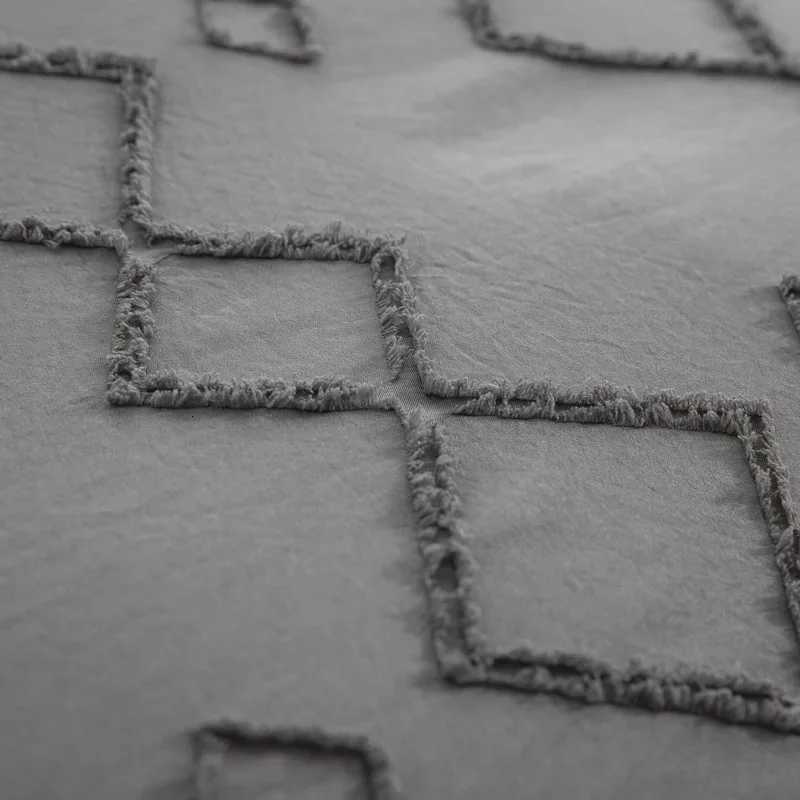 Striped Tufted Duvet Cover Twin Size Boho Gray Duvet Covers Set Full for All Seasons 2/3 Pieces Geometric Chic Modern Home Decor Y250819