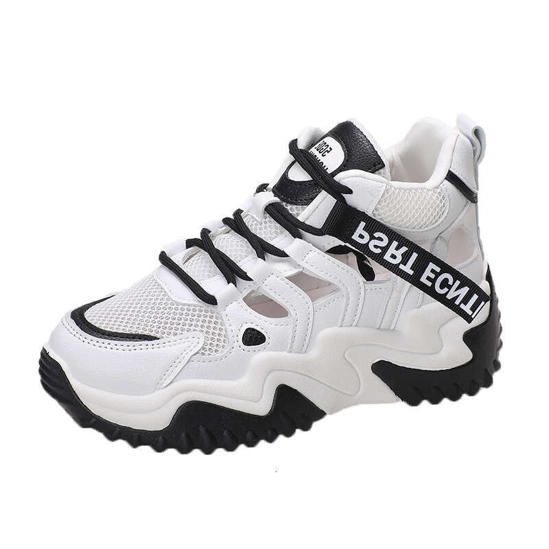 Thick-Soled Height-Increasing Casual Sports Dad Shoes for Women PU 2023 Summer New Versatile Korean Style Platform Sandals