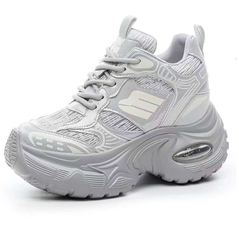 Summer Autumn Breathable Mesh 2025 New Small Size Gospel Instant Height Increase 11cm Thick Sole Air Cushion Dad Shoes