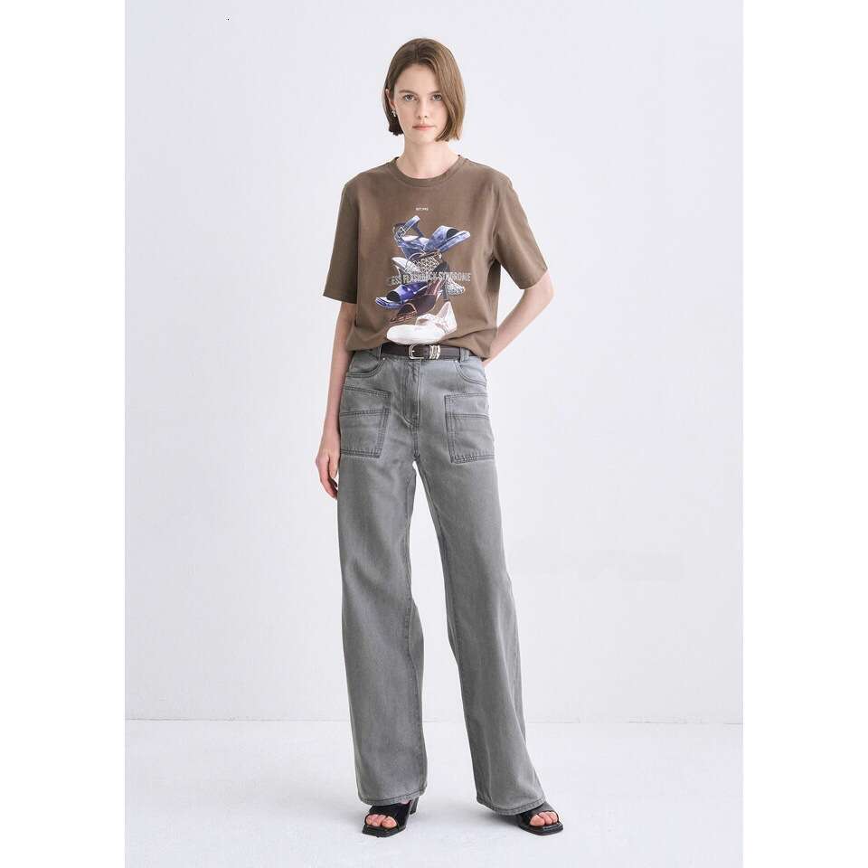 2025 New Niche Design Straight Y2K Jeans Women's Fashion High Waist Long Pants
