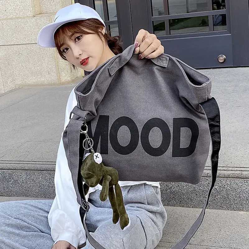 Upgrade Thicken Women Messenger Bag Large Capacity Canvas Women Crossbody Bags Female Student Korean All Matching Mood Handbag Y250819