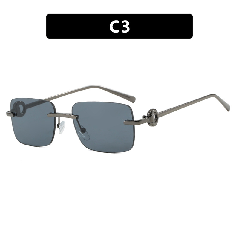 2025 New Arrival Frameless Square Sunglasses for Women Minimalist Influencer Inspired Premium Eye wear for Effortless Everyday Style