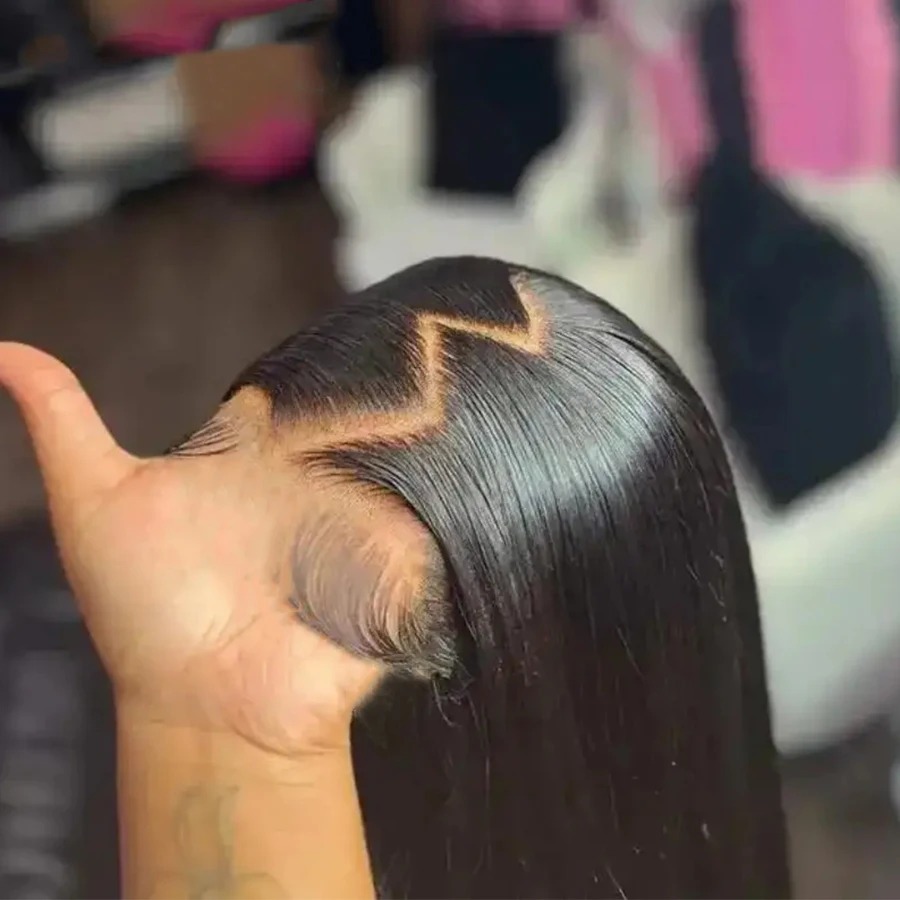 13X4 Glueless Wig Human Hair Wear and Go Straight Lace Front Human Hair Wig Hd Transparent Lace Pre Cut Lace Wigs for Women