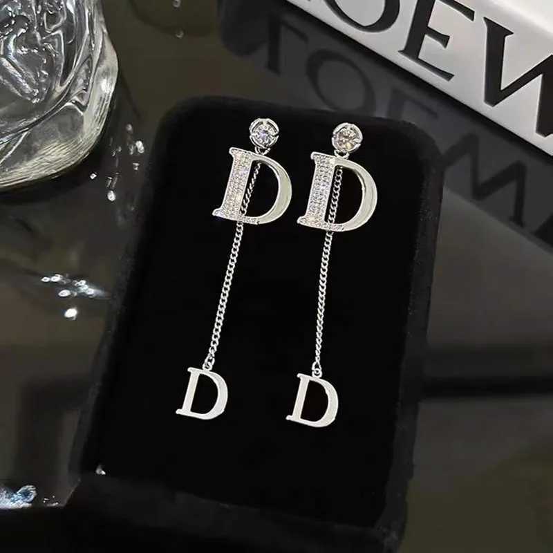 3 Letter Tassel Earrings Female S925 Silver Needle New Luxury Shining Long Earrings for Women Korean Designer Jewelry Y2k Y250820