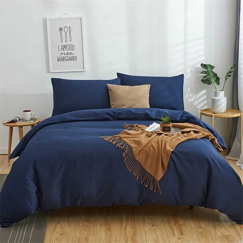 Pima Cotton Solid Turquoise Duvet Cover Set King Queen Double Full Twin Single Size Bed Linen Set Y250819