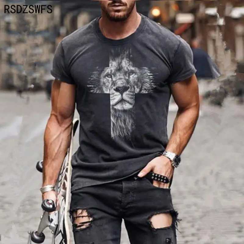 Fashion Summer 3D Printed Mens T-Shirt Hip-Hop Style Large Size T Shirt Cross Style O-Neck Short Sleeve Men Clothing XXS-5XL Y250819