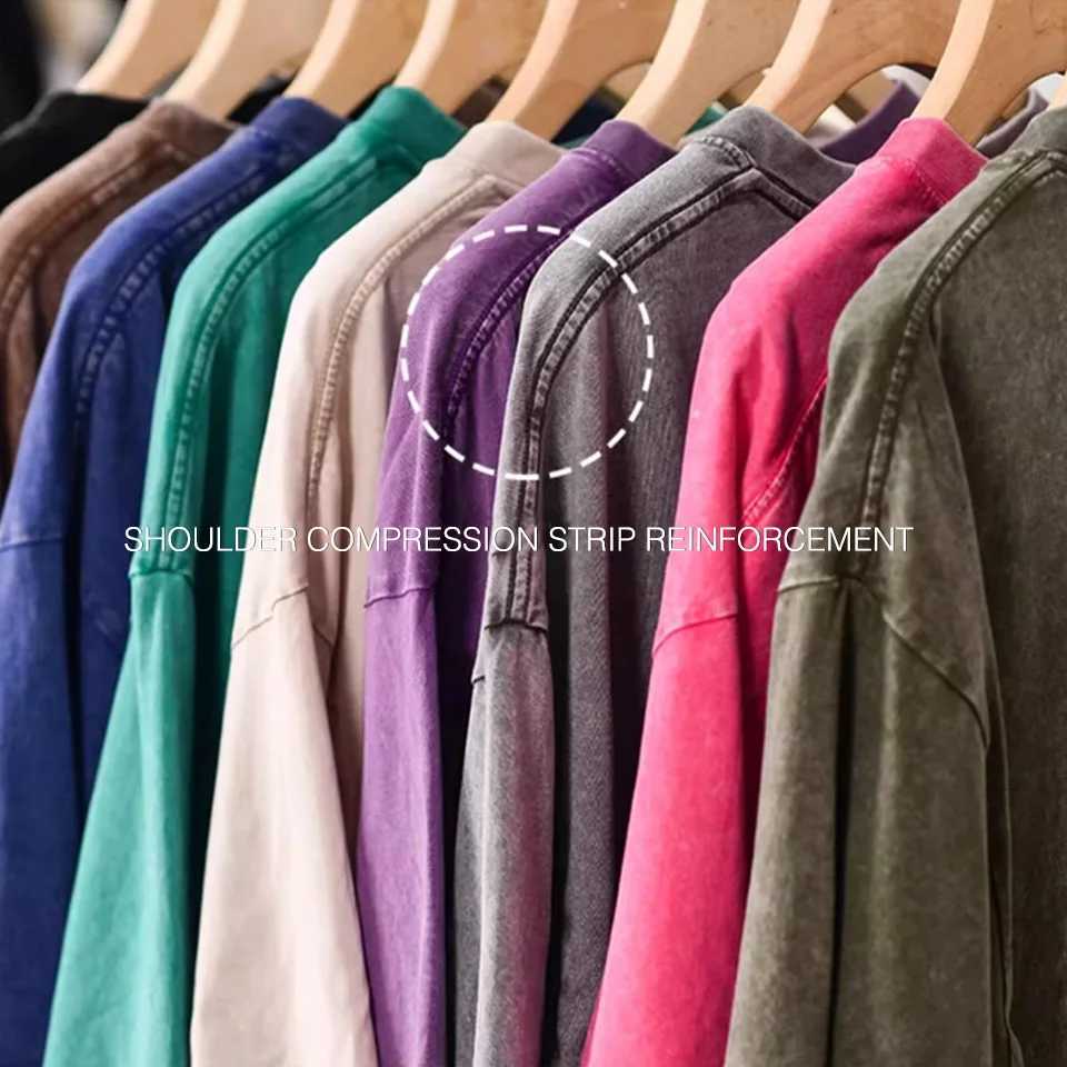 300g Heavy Men Washed Vintage Oversized T-Shirt Street Hip Hop Punk Tee women Harajuku Casual Cotton Short Sleeve Acid Wash Top Y250819