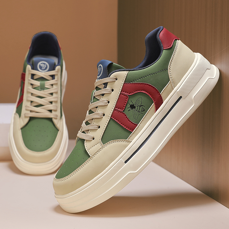 Men's summer trend sneaker shoes 2025 new soft sole breathable sports shoes men's personality versatile soft leather casual