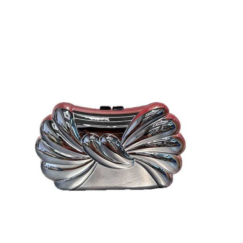 Glossy Metal Creative Design Acrylic Bag Wing-Shaped Personality Motorcycle Box Bag Handheld Crossbody Bag