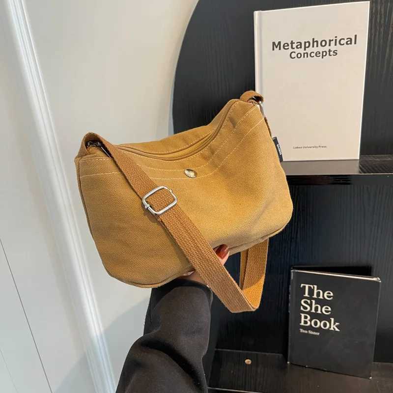 Canvas Phone Bag for Women Vintage Handbags Casual Shoulder Crossbody Bags for Women Messenger Bags Unisex Zipper Shopper Bolsas Y250819