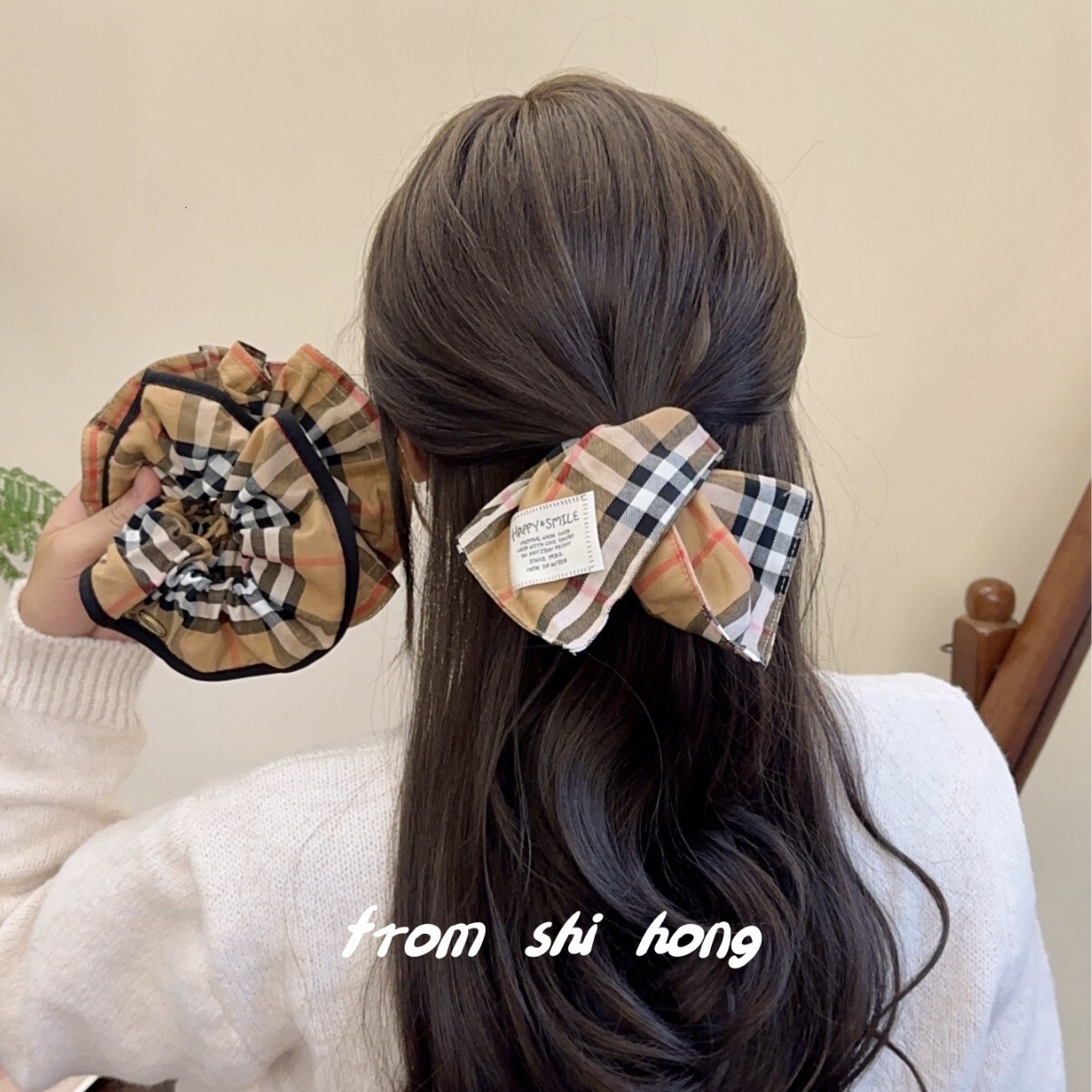 Classic Checkered Retro Designer Hair Clips Fabric Ring Elegant Casual Sexy And Luxurious Bun Hair Ring 2025 New Style Tied Hair Ring Hair Accessory