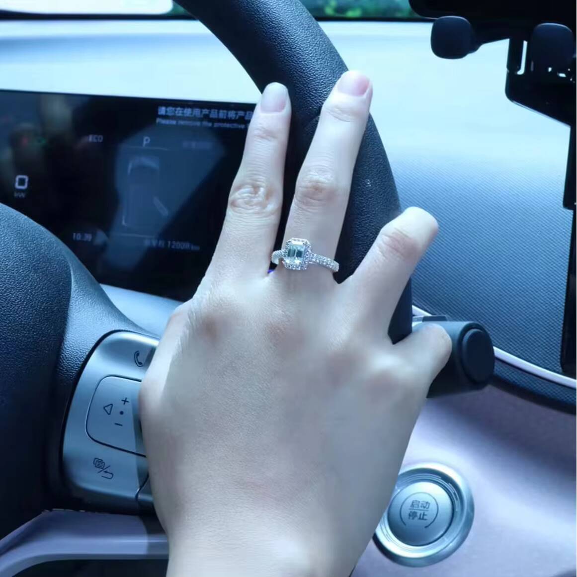 Lab Grown Diamond Ring Fine Jewelry S925 Sterling Silver Women Moissanite Wedding Finger Ring