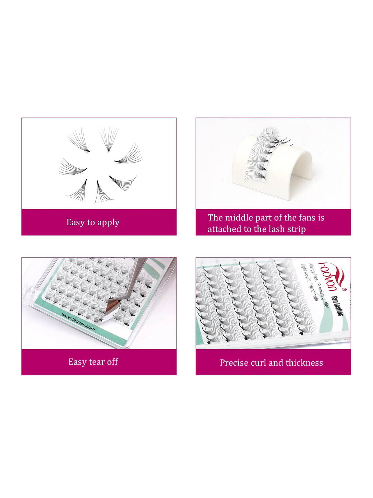 FADVAN Premade Fan 3D5D6D8D10D12D16D20D30D Eyelash s Natural Soft Russian Volume Lashes Individual Lash Extensi 250811