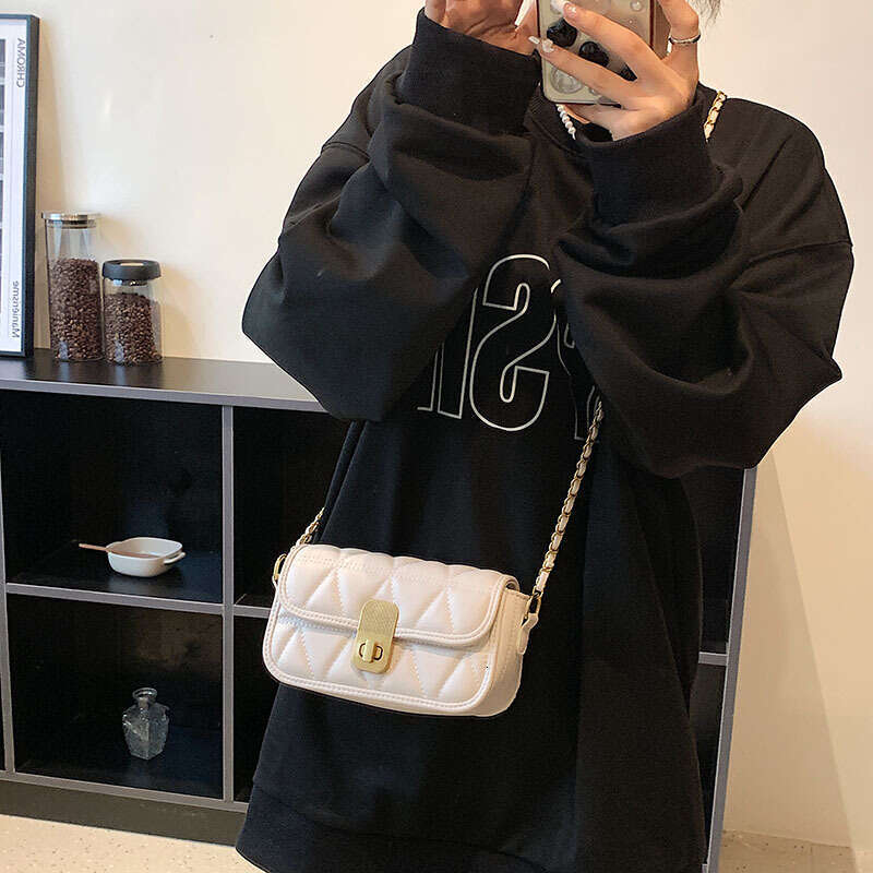 Fashion INS Small for Women 2025 New Stylish Embroidery Texture Shoulder Chain Designer Bags Crossbody Bag